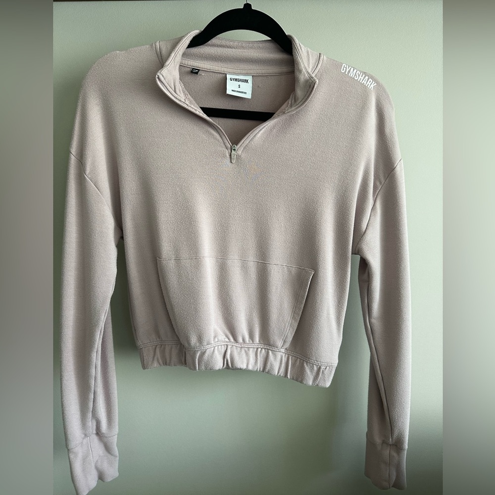 GYMSHARK women’s small cropped quarter zip